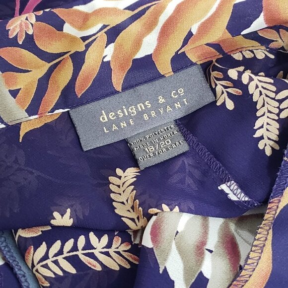 Lane Bryant  Designs & Co  Purple & Pink Blouse  Plus Size 18/20 - Picture 2 of 4